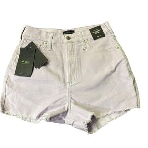 Silver‎ Jeans Co. Corduroy Shorts High Rise Frayed Hem Lavender Size 25 NWT
